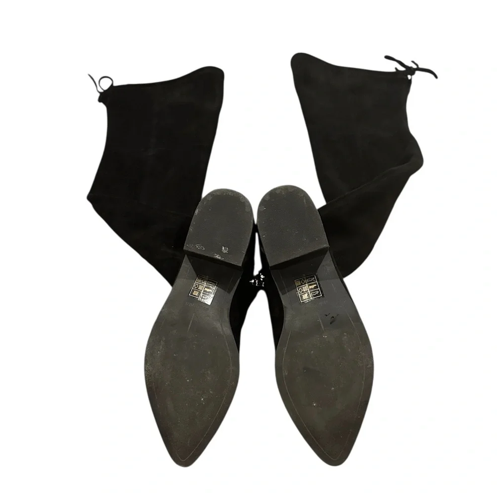 Dolce Vita microsuede black Over the knee thigh high minimalist luxe boots 8